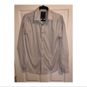 Men’s White Lightly Striped Shirt